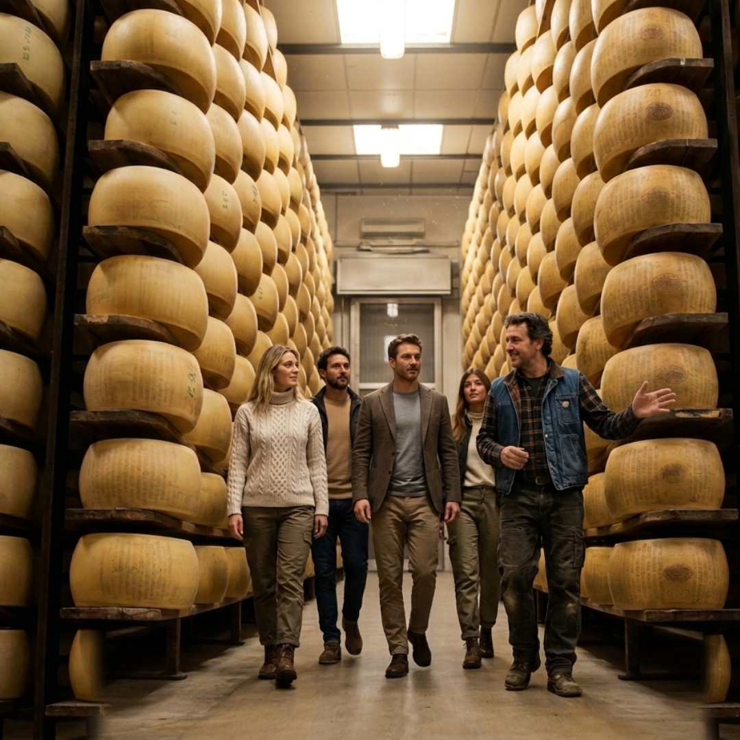 From Milk to Wheels in Parma: Parmesan production tour & tasting