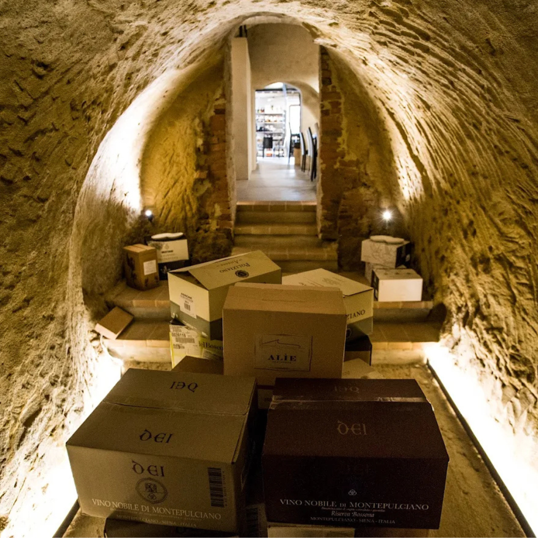 Wine Tasting with Food in a Stone Cellar in Montepulciano 1 Siena